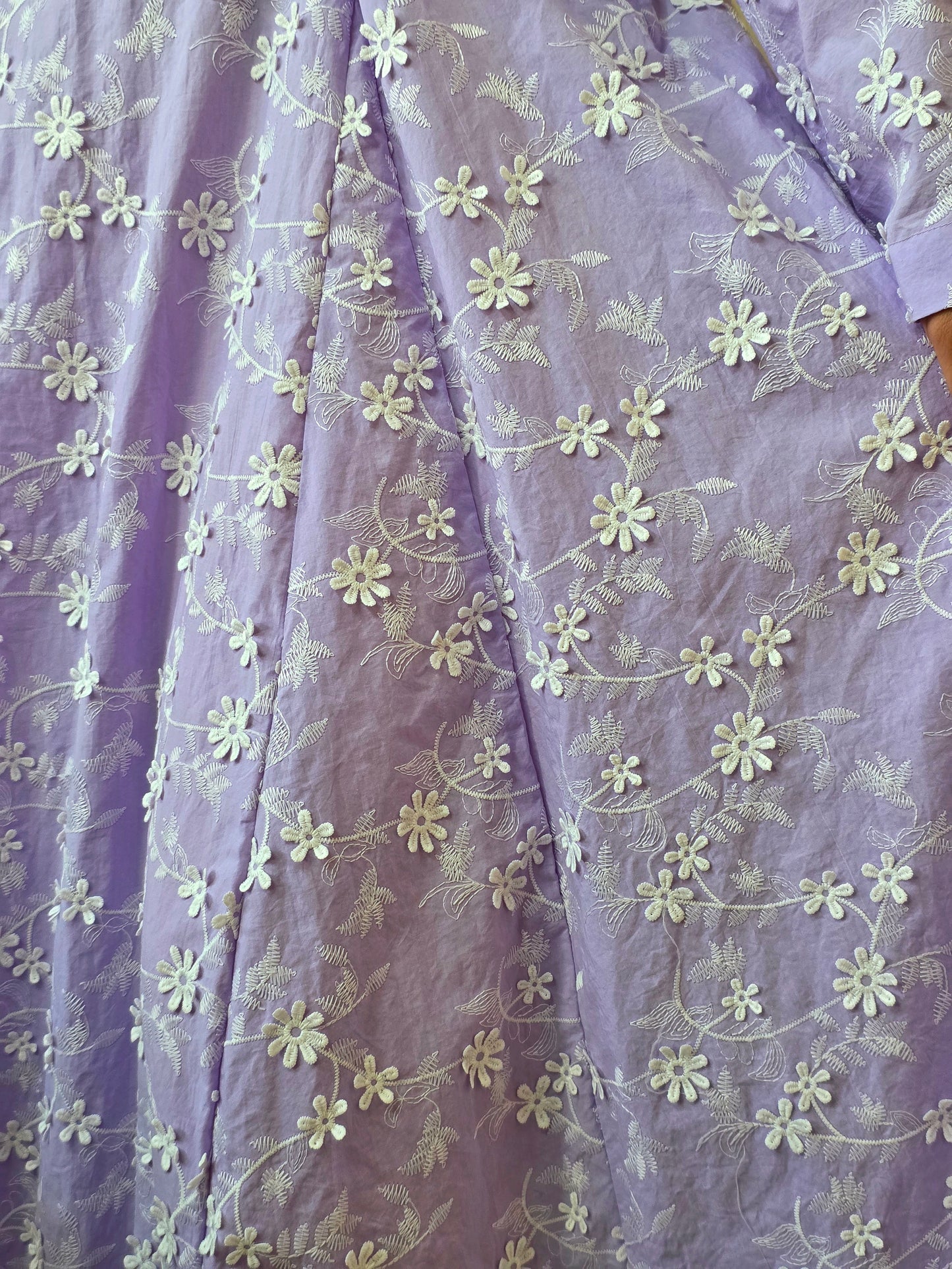 'Lilac Dream' Embroidered Floral Maxi Dress